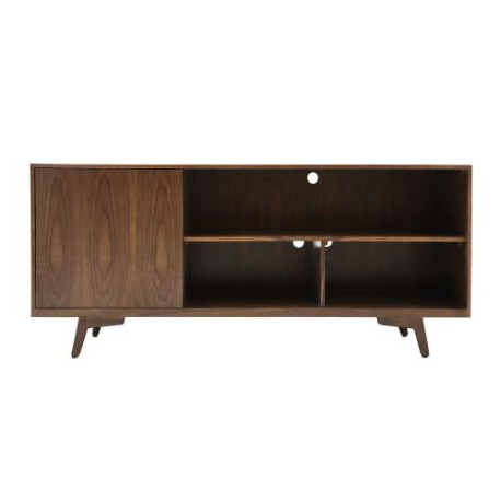 Mueble Para Tv Udine De Madera De Nogal Color Café 160 Cm De Largo