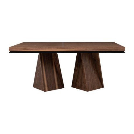 Mesa De Madera Silvana Para 6 Personas Acabado Nogal